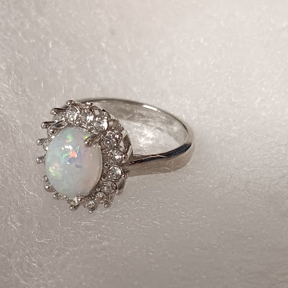 Opal CZ Ring  (NEW) - Picture 4 of 8